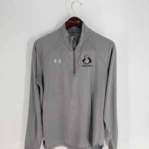 Peninsula Pirates Basketball NCAA Under Armour Heat Gear Striped Top Gray Size M